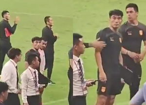[VIDEO] Berang kena 'boo' lepas seri dengan HM, legenda bola sepak China tunjuk lagak gengster