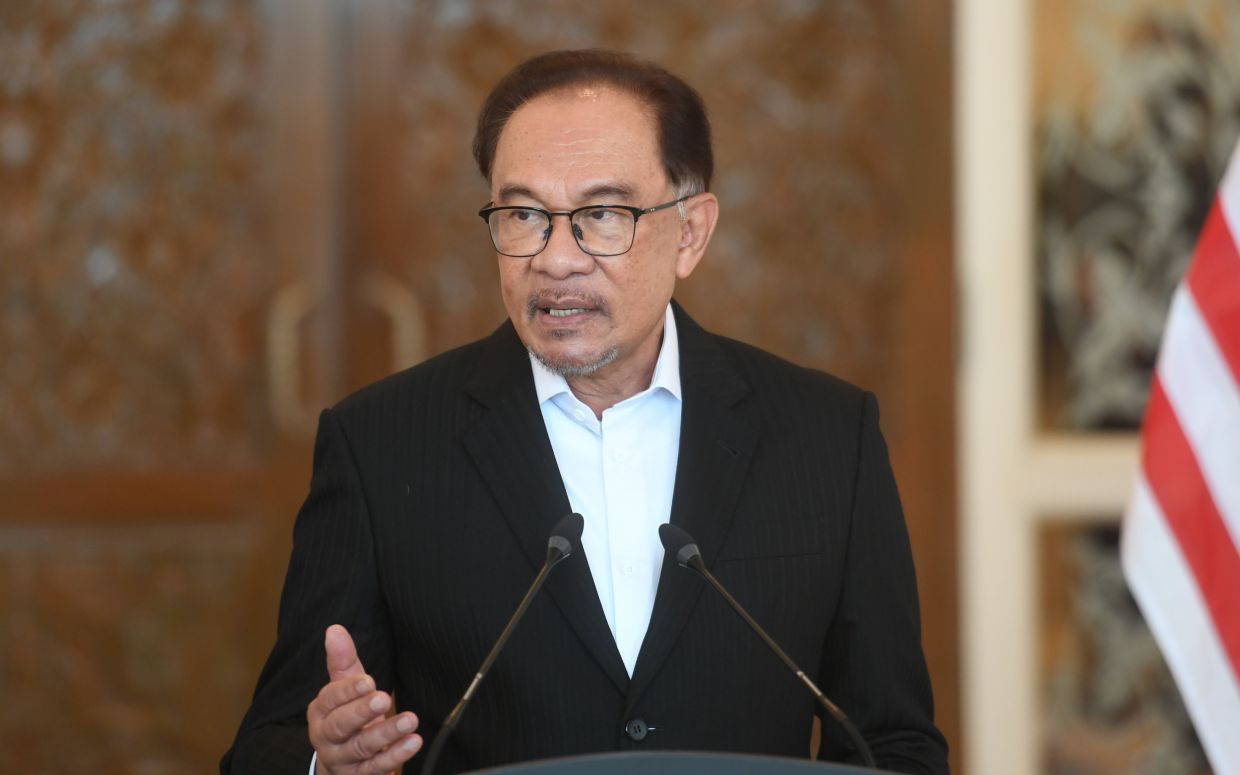 Prime Minister Datuk Seri Anwar Ibrahim. —AZHAR MAHFOF/The Star