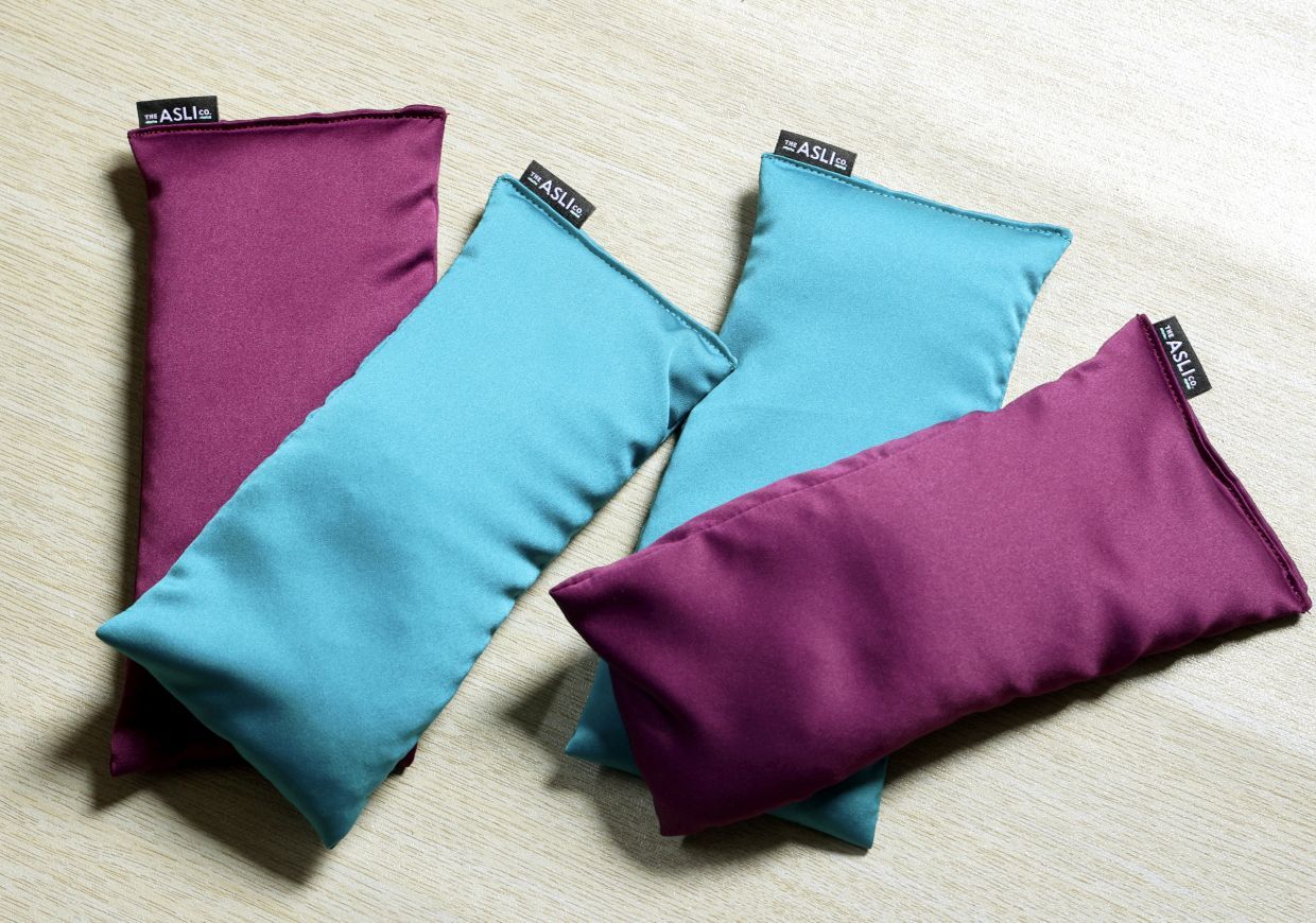 The lavender eye pillow has been one of The Asli Co's best selling items since it was introduced in 2021. — ART CHEN/The Star