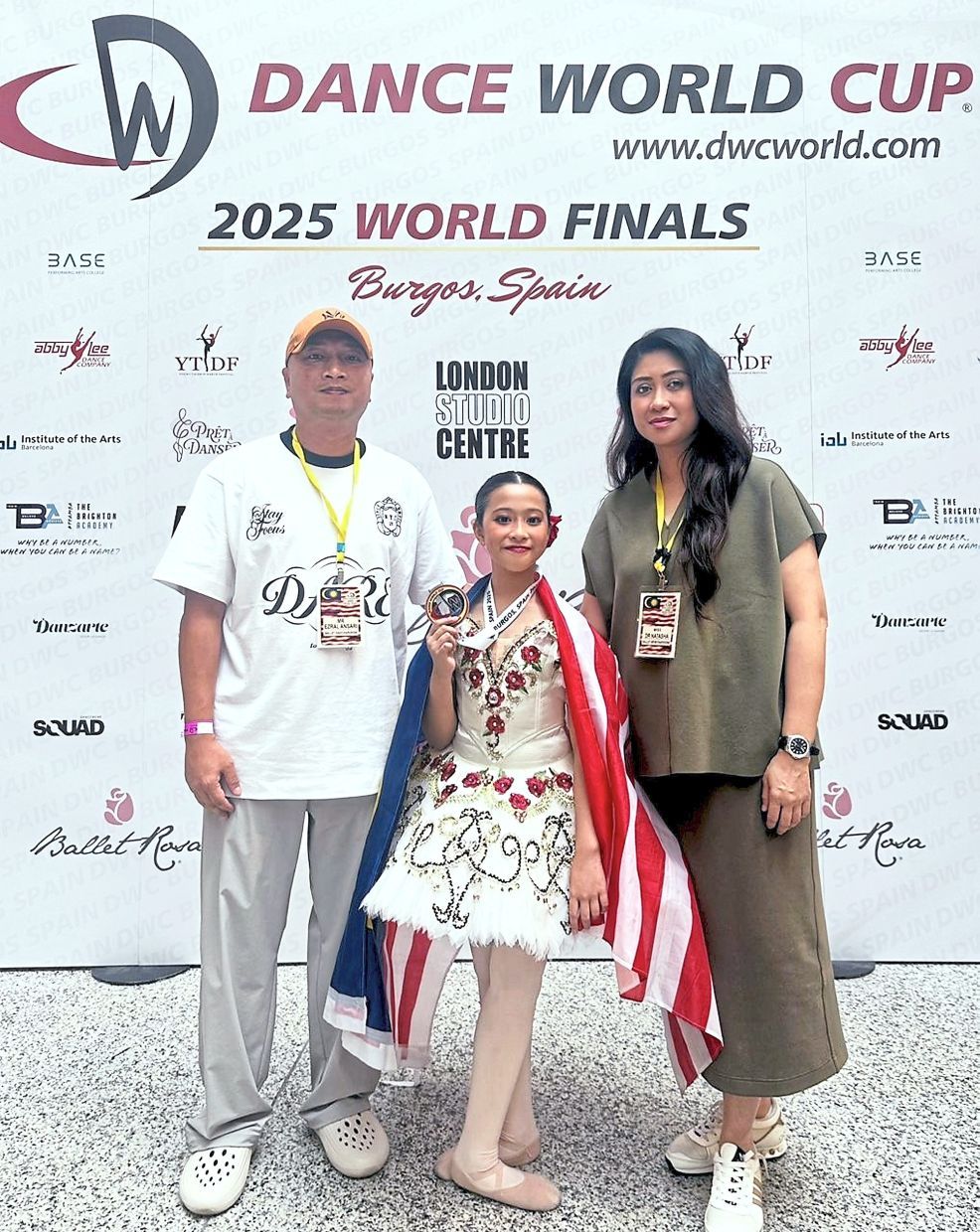Ivana with her parents.