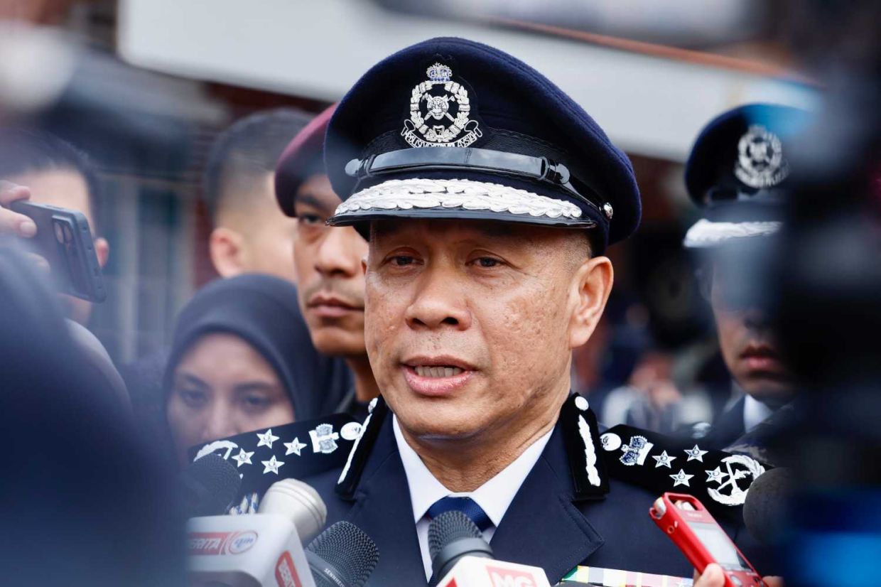 New IGP Datuk Seri Mohd Khalid Ismail on press conference after handing over ceremony for IGP's post at Police Training Centre (Pulapol) Kuala Lumpur. — FAIHAN GHANI/The Star