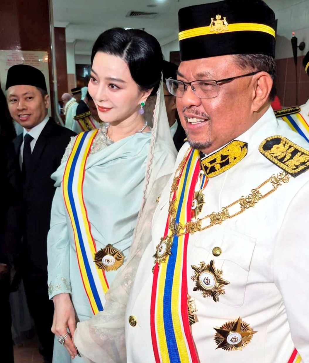 Melaka Chief Minister Datuk Seri Ab Rauf Yusoh and popular Chinese actress Datuk Fan Bingbing.