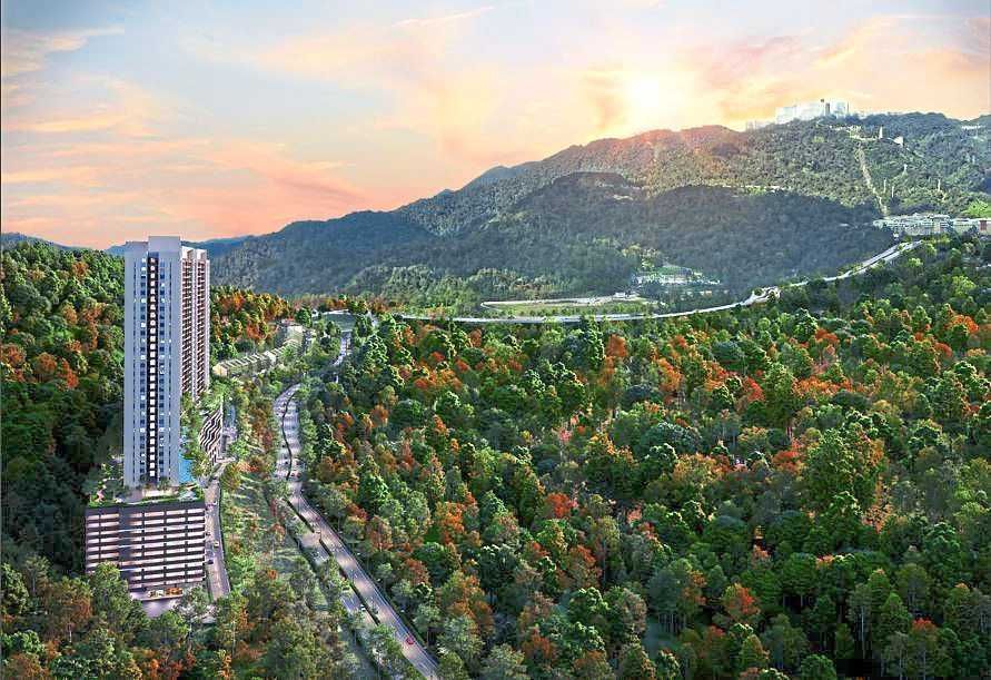 An artist’s impression of Breeze Hill facing an unobstructed view of Resort World Genting.