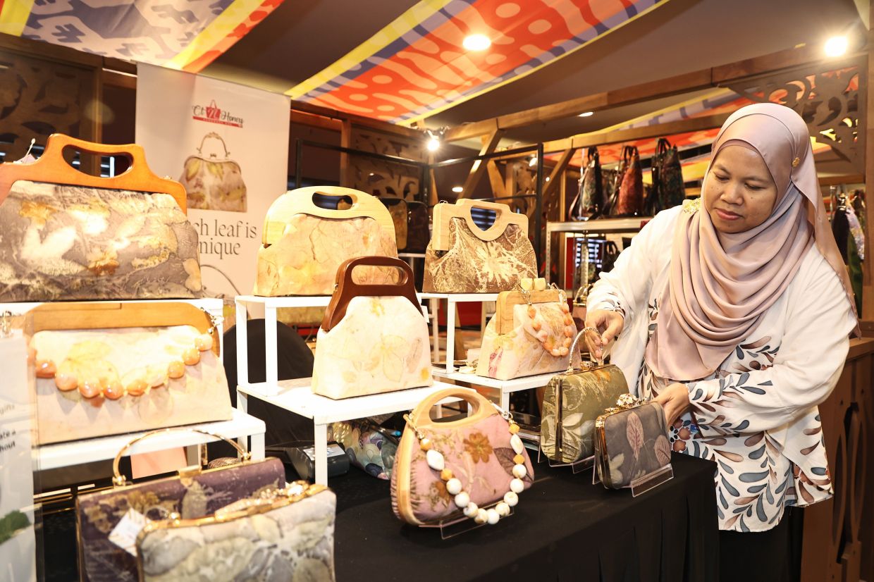 Interview with CT N Honey handmade bag founder Siti Nor Misro at the 2025 ASEAN Arts and Crafts bazaar at Sunway Convention Centre on October 07 for Majoriti.- AZMAN GHANI/The Star
