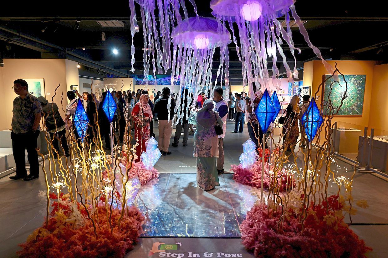 Penang’s Blue Haven; Life Beneath the Surface at Penang State Art Gallery in George Town. (October 9, 2025) — ZHAFARAN NASIB/The Star.