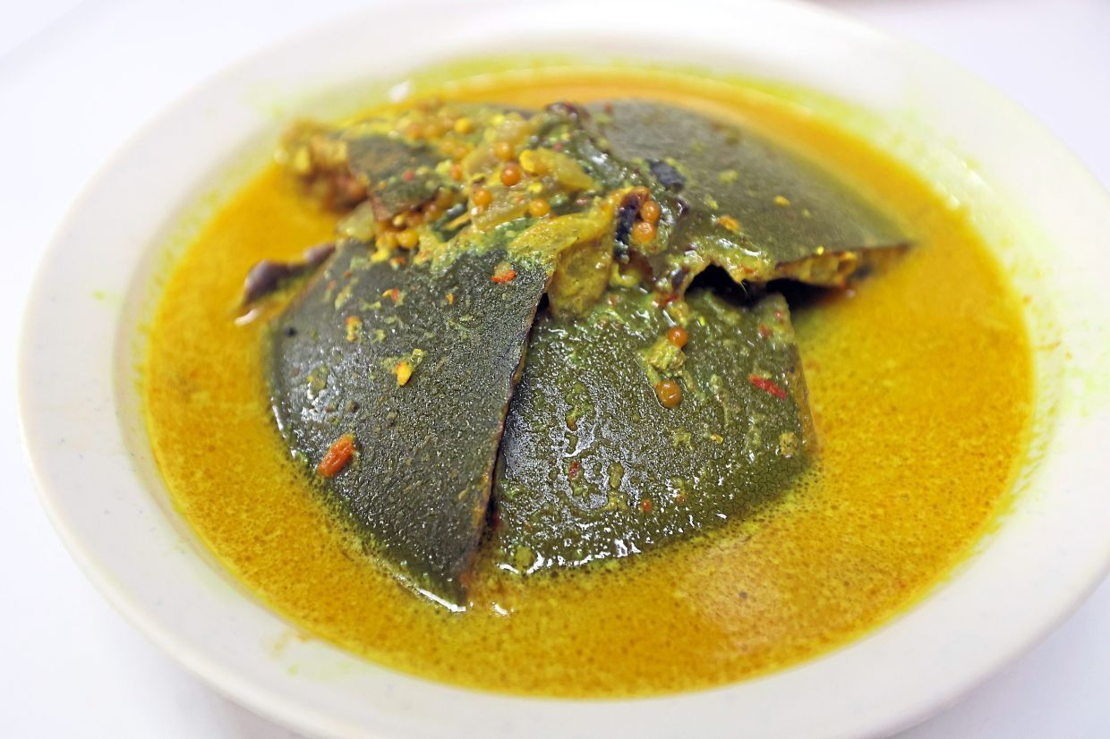 In addition to sambal horseshoe crab, the restaurant also serves a coconut milk (masak lemak) version for its customers. — THOMAS YONG/The Star