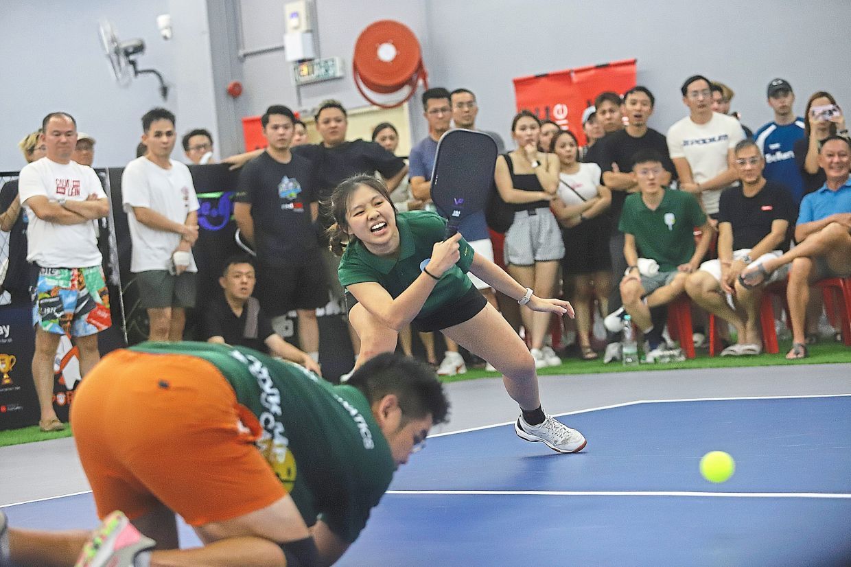 Participants enjoying a pickleball competition at a facility in Bayan Baru, Penang.( April 27, 2025 ) — LIM BENG TATT/The Star