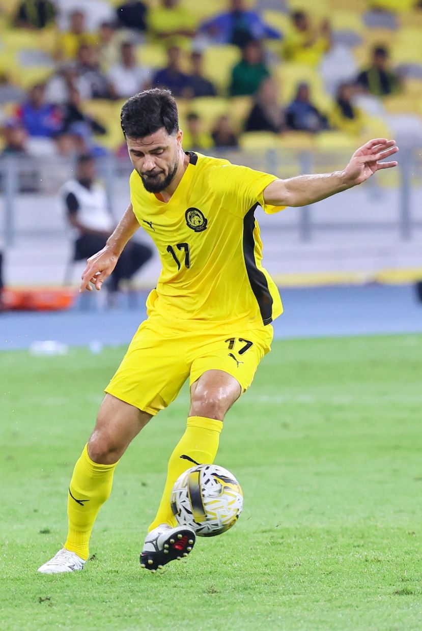 Malaysia'sPaulo Josue during a qualifier match for the AFC Asian Cup Saudi Arabia 2027 against Nepal's at the National Stadium Bukit Jalil in Kuala Lumpur, on Tuesday, November 18, 2025.— MUHAMAD SHAHRIL ROSLI/The Star
